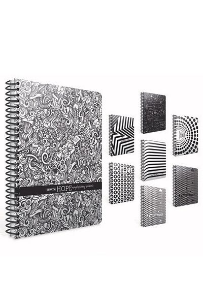 Gıpta Hope Spiral Paperback Notebook (19*26) 80 Sheets (Striped)
