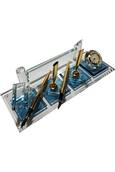 MERTKRİSTAL Kristal Masaüstü Kalemlik, Ofis Masa Isimliği, Kabartma Isimlik, ...