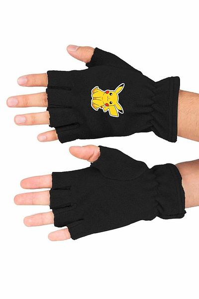 herotasarım Pokemon Pikaçu εμπριμέ χειμερινά γάντια - Fleece Cut, BL2379