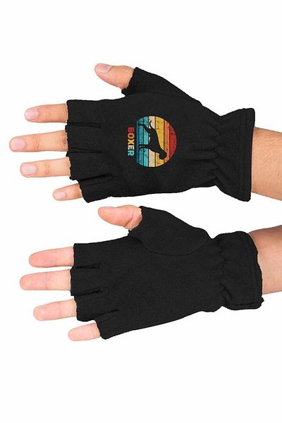 herotasarım Χειμερινά Cutout Fleece Gloves - Boxer Printed, Bll813