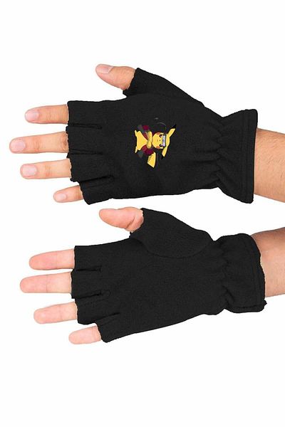 herotasarım Χειμερινά γάντια με στάμπα Naruto Pikaçu - Cut Fleece Bll437