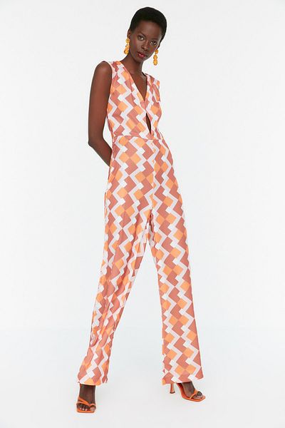 Trendyol Collection Комбінезон з геометричним візерунком TWOSS22TU00051