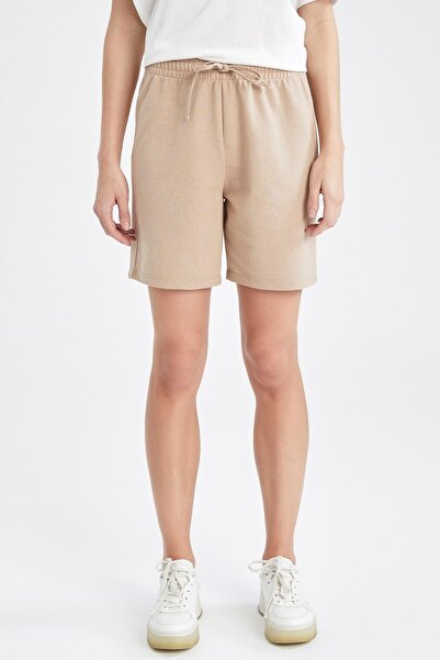 DeFacto Regular Fit Recycled Thin Sweatshirt Fabric Bermuda Shorts