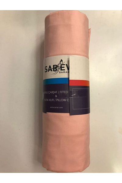 Sarev Salmon Color Fitted Elastic Sheet Set Double 200*200 cm V70 200V70