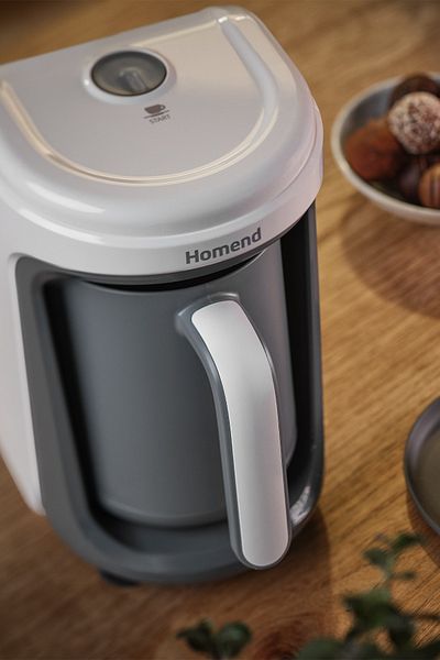 HOMEND Pottoman 1830h 5 Cup Capacity - Cloud Cream Turkish Coffee Machine with Plenty of Foam