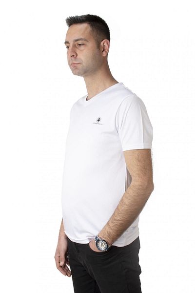 lumberjack T-shirt Ct104 Basic Pes V λαιμόκοψη Beyaz Erkek