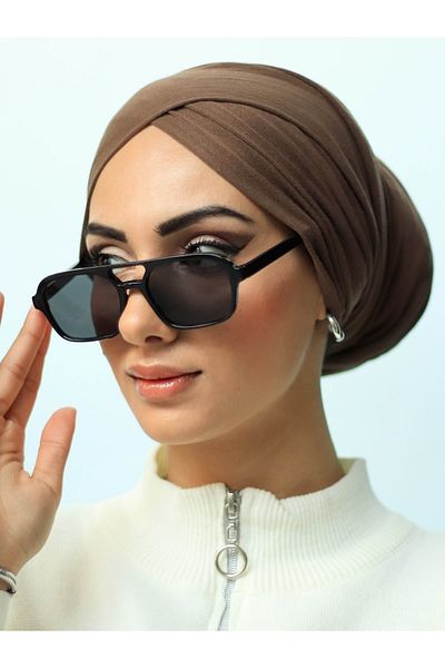 LOOKUP Unisex Retro Double Bridge Black Women Men's Sunglasses