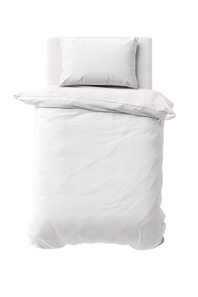 makiteks 100% bumbac 57 fire Ranforce 160 x 220 husă de pilota unică și fată de pernă 50 x 70, alb