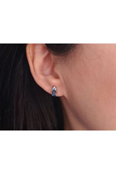 Sirius Pırlanta Pırlanta Ve Topaz Cadenza Küpe