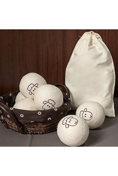 MELİNAY'S Yün Kurutma Topu - 7 Cm Çamaşır Topu 3'lü Kurutma Makinası Tasarruf