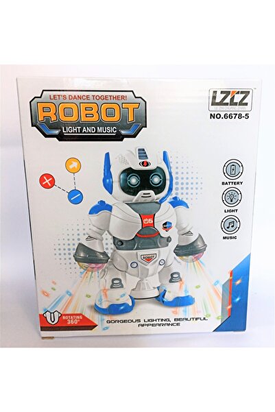 LZCZ Işıklı Ve Sesli Dans Eden 360 Derece Dönebilen Oyuncak Robot No.6678-5