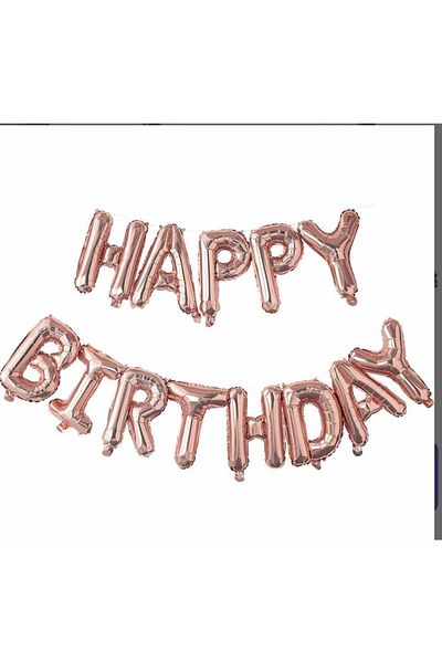 Deniz Party Store Rose Gold Happy Birthday Foil Balloon