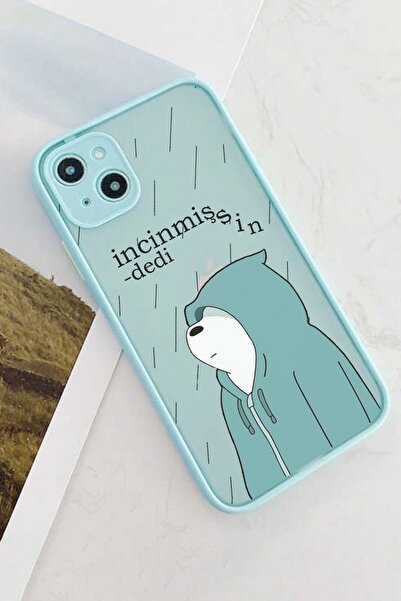 Spoyi Iphone 13 Uyumlu Mavi Hux Incinmişsin Dedi Tasarımlı Telefon Kılıfı