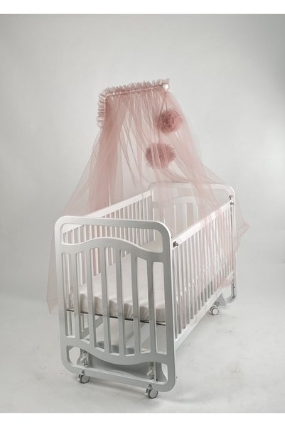 G&G baby Pembe Ponponlu Beşik Cibinliği