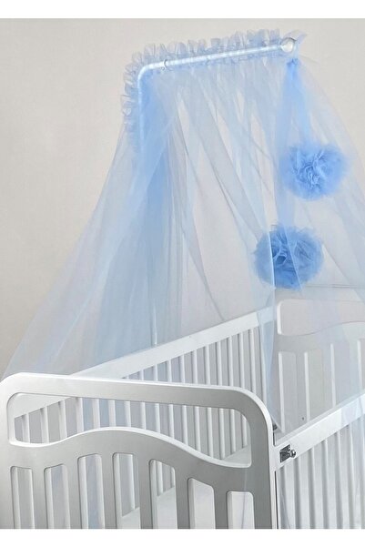 G&G baby Mavi Ponponlu Beşik Cibinliği