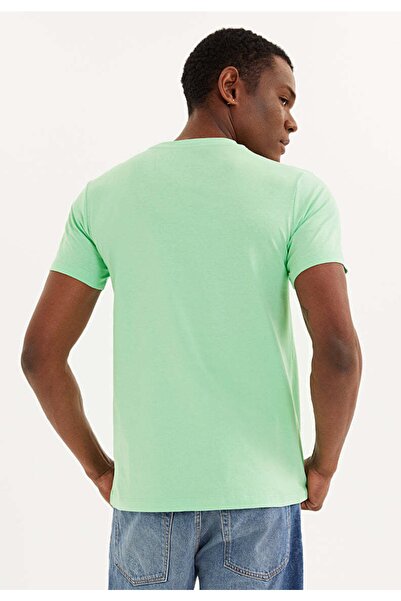 WESTMARK LONDON Μπλουζάκι με στάμπα από 100% οργανικό βαμβάκι με πράσινη λαιμόκοψη