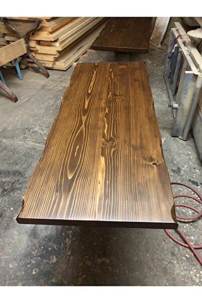 Bintaş Mobilya Ceviz Rengi Kütük Masa Üst Tablası 140x60