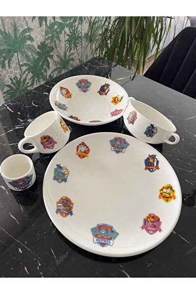 TEBAK COLLECTION Porselen Paw Patrol Çocuk Yemek Takımı Mamaseti
