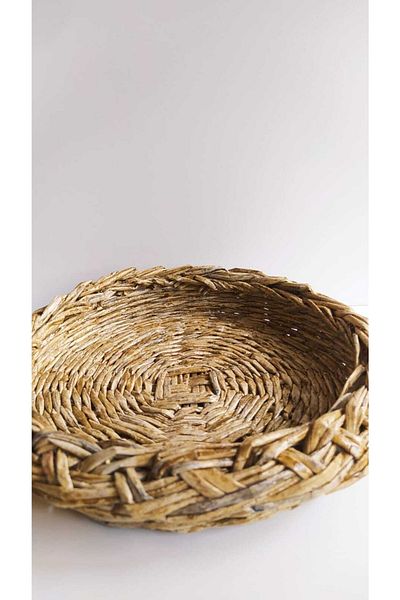 Tasarım Diyarı Ndan Brown Wicker Braid Recycle Basket