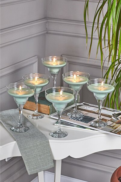 KURT HOME Misket Kokulu Mum 6 ' Lı Karışık Mavi-yeşil