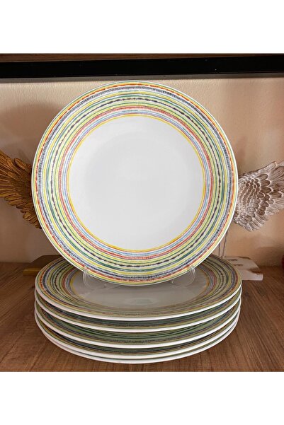 ZAGİ 6'lı Porselen Servis Tabağı 26.5 Cm