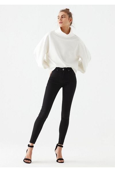 Terranova Kiev E.x.t.r.a Blugi negri cu talie înaltă S.i.m.s.i.y.a.h (s.o.l.m.a.z Collector) Slim Fit