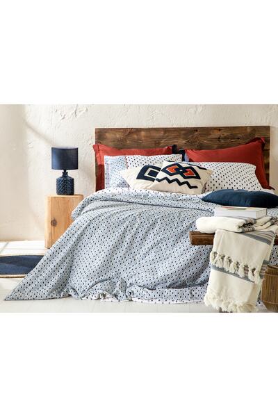 English Home Комплект завивка Coastal Bliss Cotton Single 160x220 см, син
