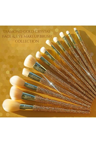 EDA LUXURY BEAUTY 12'li Diamond Özel Altın Kristal Taşlı Büyük Yüz & Göz Farı...