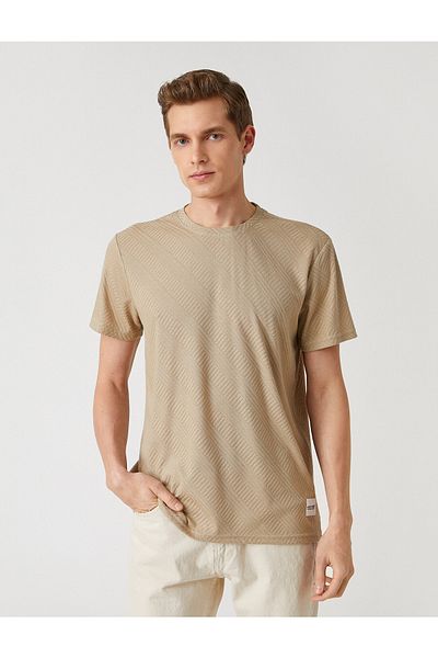 Koton Strukturiertes Strick-T-Shirt