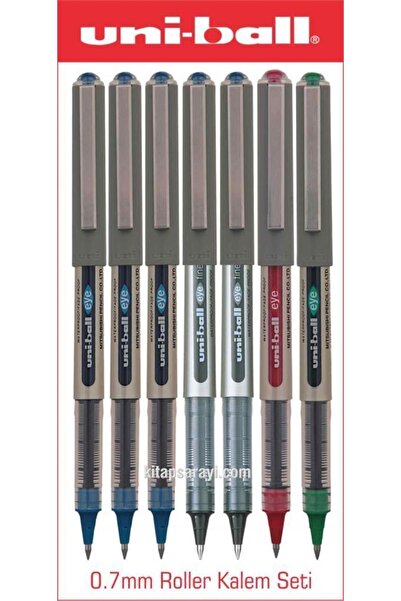 UNİ-BALL Uniball Eye Fine 0.7 Mm Roller Kalem Seti 7 Adet Ub-157