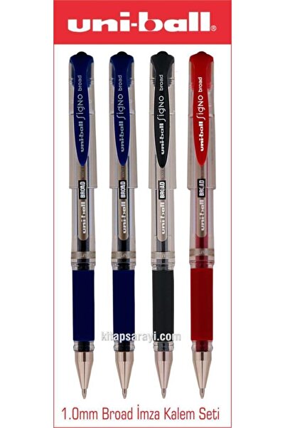 UNİ-BALL Uniball Signo Broad 1.0 Mm Imza Kalemi Seti 4 Adet Um-153