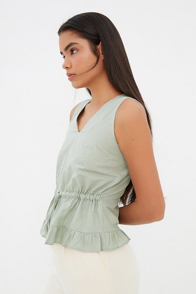 Trendyol Collection Bluse - Grün - Regular Fit