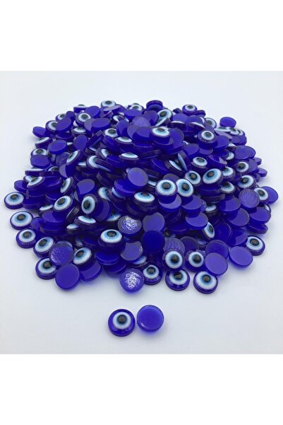 Erdal Ticaret Nazar Boncuğu Yassı Plastik (8mm, 1 Paket-100 Adet)