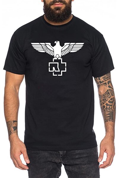 venüsdijital Μαύρο μπλουζάκι με τυπωμένο Unisex λογότυπο Rammstein