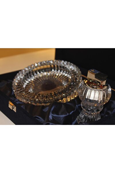 Ottoman Eşli Model Dekoratif Kristal Masa Çakmağı Ve Kristal Cam Küllük