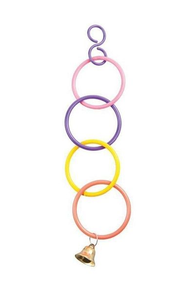 neo market Neo Pet Market Snowdrop Olympic Ring Bird Toy with Bell