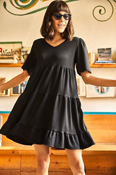 Olalook Dress - Black - Smock dress