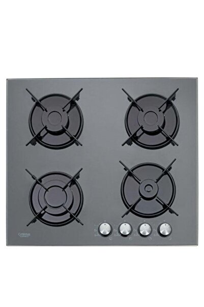 Çetintaş Evii Gri Cam Set Üstü Ocak Doğalgaz