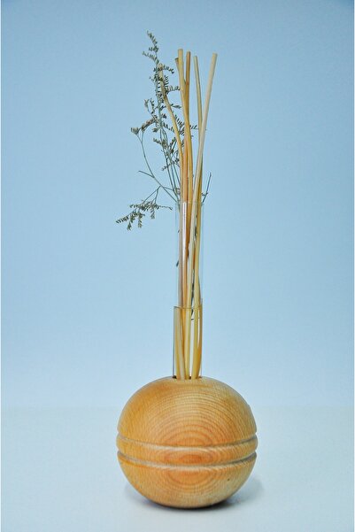 Missi Yuvarlak Masif Ahşap Dark Wood Oda Kokusu