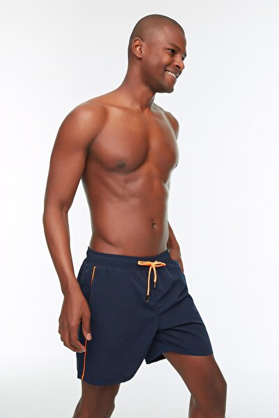 Trendyol Collection Námořnické modré zdobené plavky standardní velikosti plavky TMNSS20DS0022