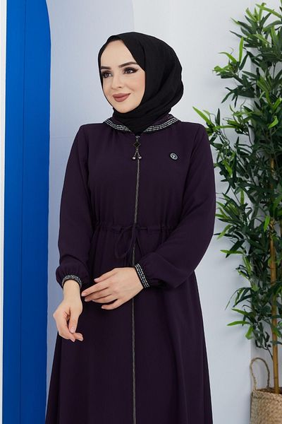 KMKkombin Women's Honeycomb Fabric Sleeve Elastic Top Coat Ferace