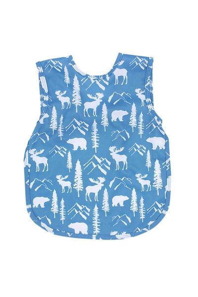 Modakids Animals Patterned Summer Short Sleeve Liquid Proof Baby Girl Baby Food Activity Bib