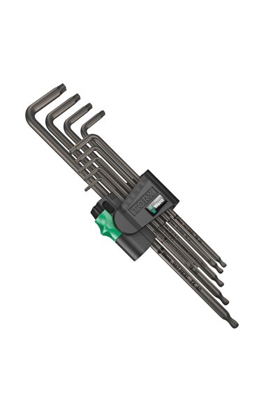 wera 967/9 Xl Torx Topbaş Alyan Anahtar Uzun Set (05024460001)