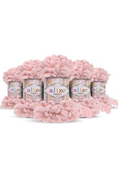 Alize عبوة من 5 قطع وردية من Puffy 161