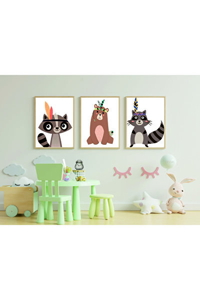 RET Dizayn Masa decorativa retro MDF pentru camera copiilor (cu aspect de cadru)