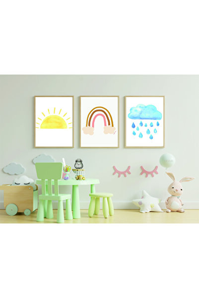 RET Dizayn Masa decorativa retro MDF pentru camera copiilor (cu aspect de cadru)