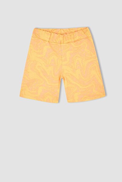 DeFacto Lány batikolt Crop rövid ujjú póló rövidnadrág 2 részes szett