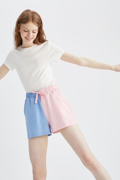 DeFacto Μίνι σορτς Color Block με δεμένη μέση Relax Fit