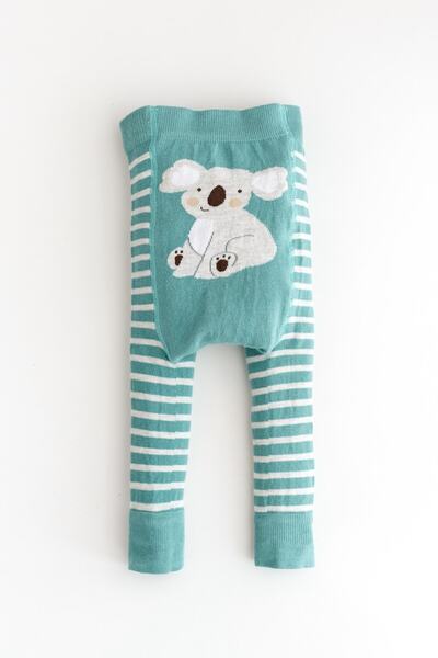 Nou Nou Koala Desenli Unisex Bebek Triko Tayt Pantolon