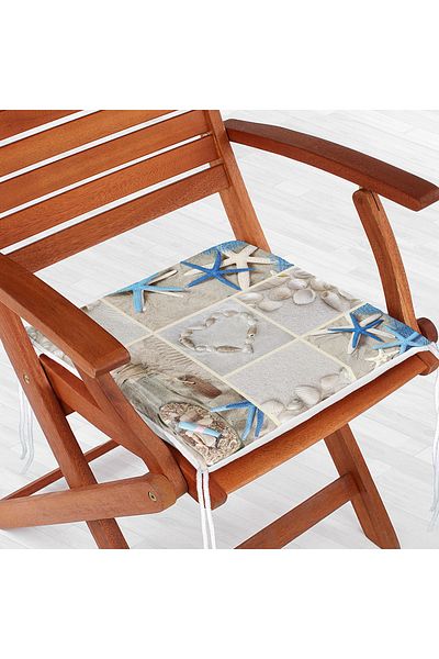Realhomes Starfish Digital Printed Zippered Chair Cushion